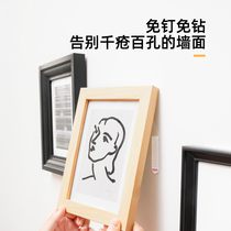 Photo frame adhesive hook No trace Magic buckle strong glue non-hole wall hanging home creative load-bearing photo wall hook