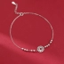 925 sterling bạc đồng tiền vòng chân nữ đơn giản rừng lưới màu đỏ thích hợp thiết kế cảm giác chuyển đồ trang sức bạc gợi cảm không giới hạn tiền - Vòng chân Vòng chân