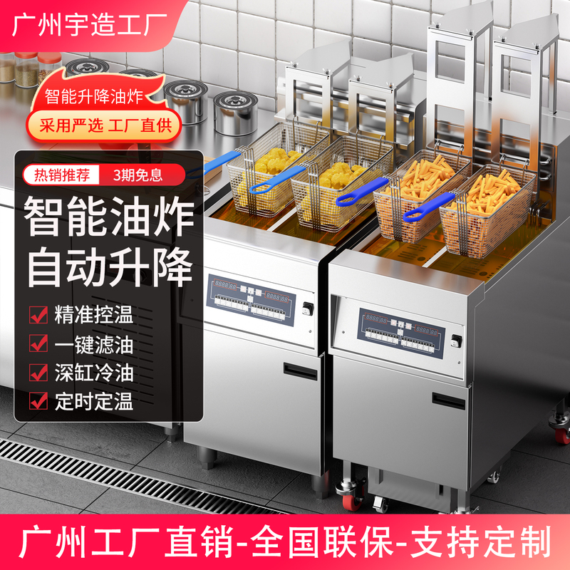 Fully Automatic Lifting Electric Fryer for Commercial Use in Kfc, Wallace, Fried Chicken, French Fries, Burger Shops, with Oil Filter Electric Fryer