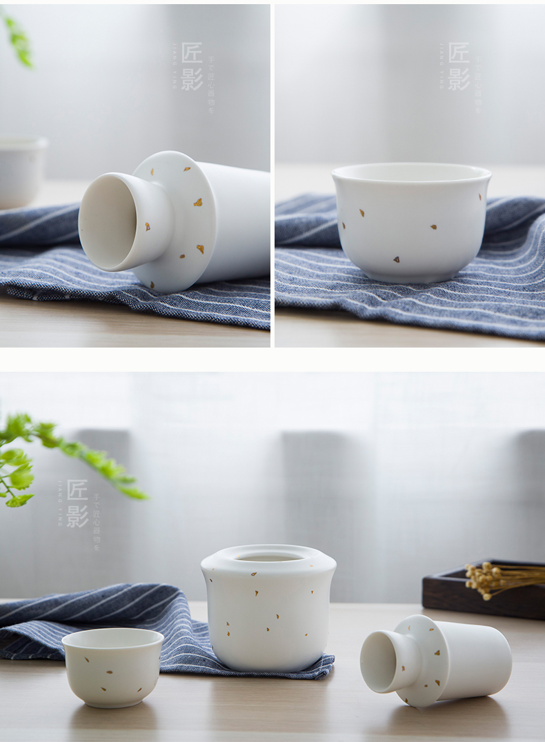 Jingdezhen gốm rượu vang rượu rượu thiết lập ấm nóng nóng rượu vang jug vì lợi ích ly rượu vang vàng rượu vang vàng rót