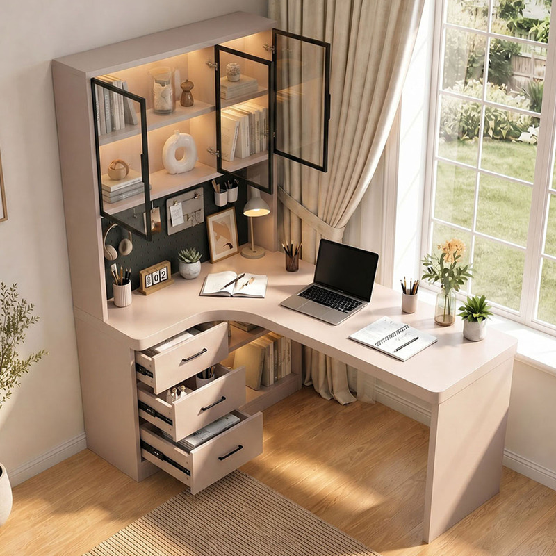 Corner Desk Bookshelf Bookcase Integrated Table Bedroom Dressing Table Corner Computer Desk Home Student Study Desk Corner Desk Bookshelf Bookcase Integrated Table Bedroom Dressing Table Corner Computer Desk Home Student Study Desk
