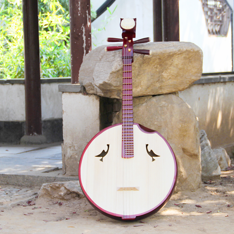 National plucked musical instrument color wood playing Da Ruan factory handmade sound quality guarantee gift accessories box string plucked Brahma nest