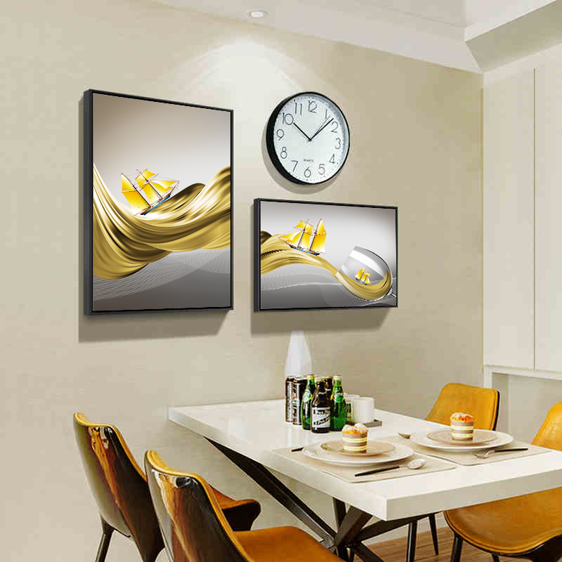 Table Decoration Painting Dining Hall Wall Decorative and watch frescoes Three sets of creative hanging clocks Nordic dining room Dining Hall Hanging Paintings