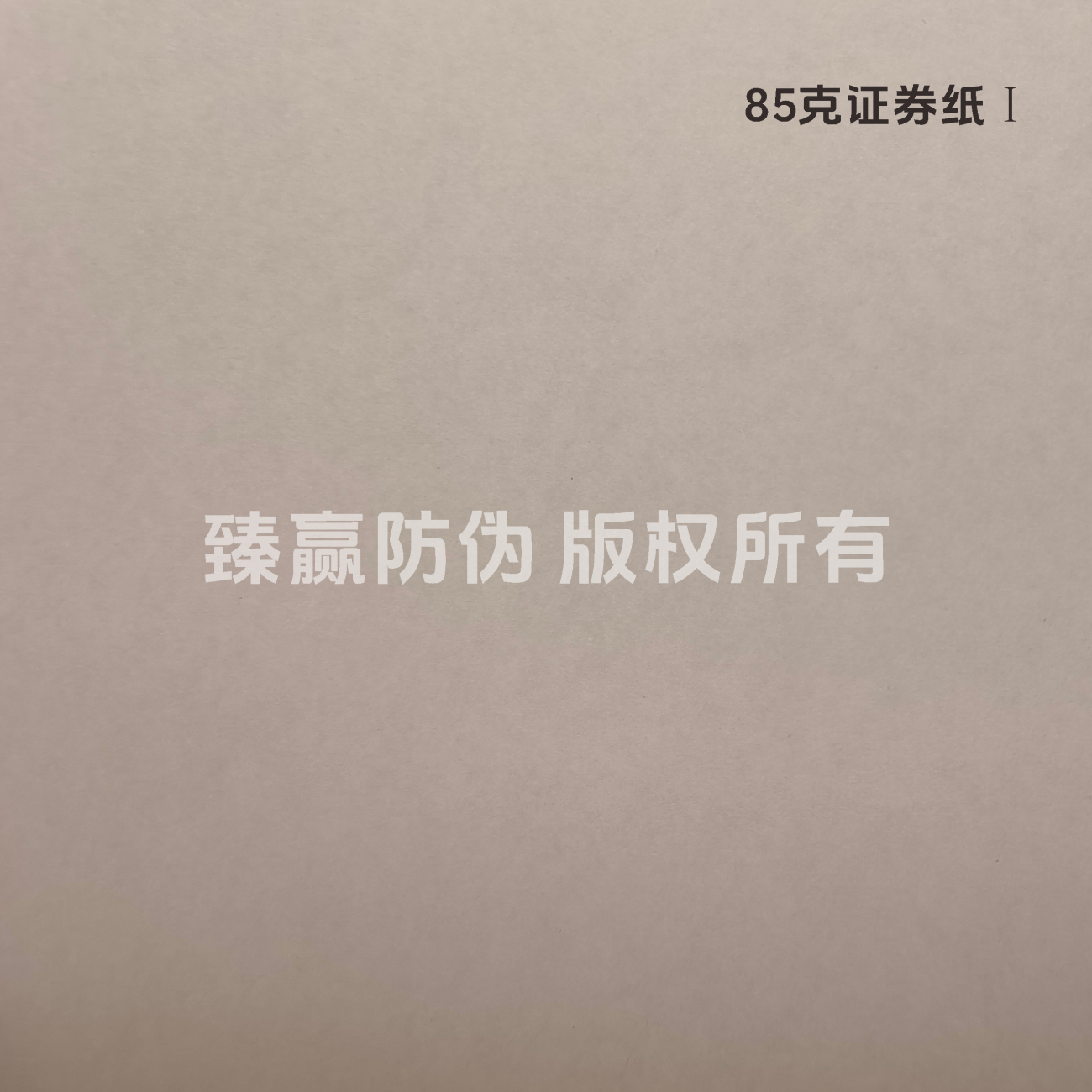 85克证券纸Ⅰ