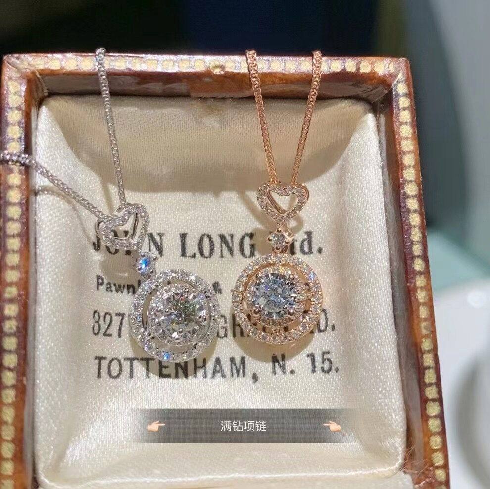 18K Gold Courting Marriage Diamond Necklace Diamond Ring Naked Diamond Ring Custom Platinum Diamond Pendant Woman