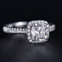 18K heritor square ring 30 fen 50 shaped diamond ring for Women 1 karat finds a set married qun xiang