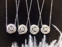 White 18K gold luxury group inlaid diamond pendant female natural real drill with diamond necklace