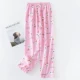 Mùa xuân dành cho phụ nữ bằng bông Pijama Quần bông ở nhà Quần rộng rãi Kích thước lớn Trang chủ thông thường Cha mẹ Quần mùa hè Quần điều hòa mỏng - Quần tây