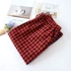 Quần cotton dệt trong nhà dành cho nữ mùa xuân, quần pyjama thô cũ, quần cotton đầu mùa thu rộng rãi, mặc ngoài thông thường - Quần tây