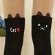 Panty hose slong cao đẳng nhung dài hoa văn màu đen mỏng màu da cartoon pantyhose trên trắng dưới bom màu đen.