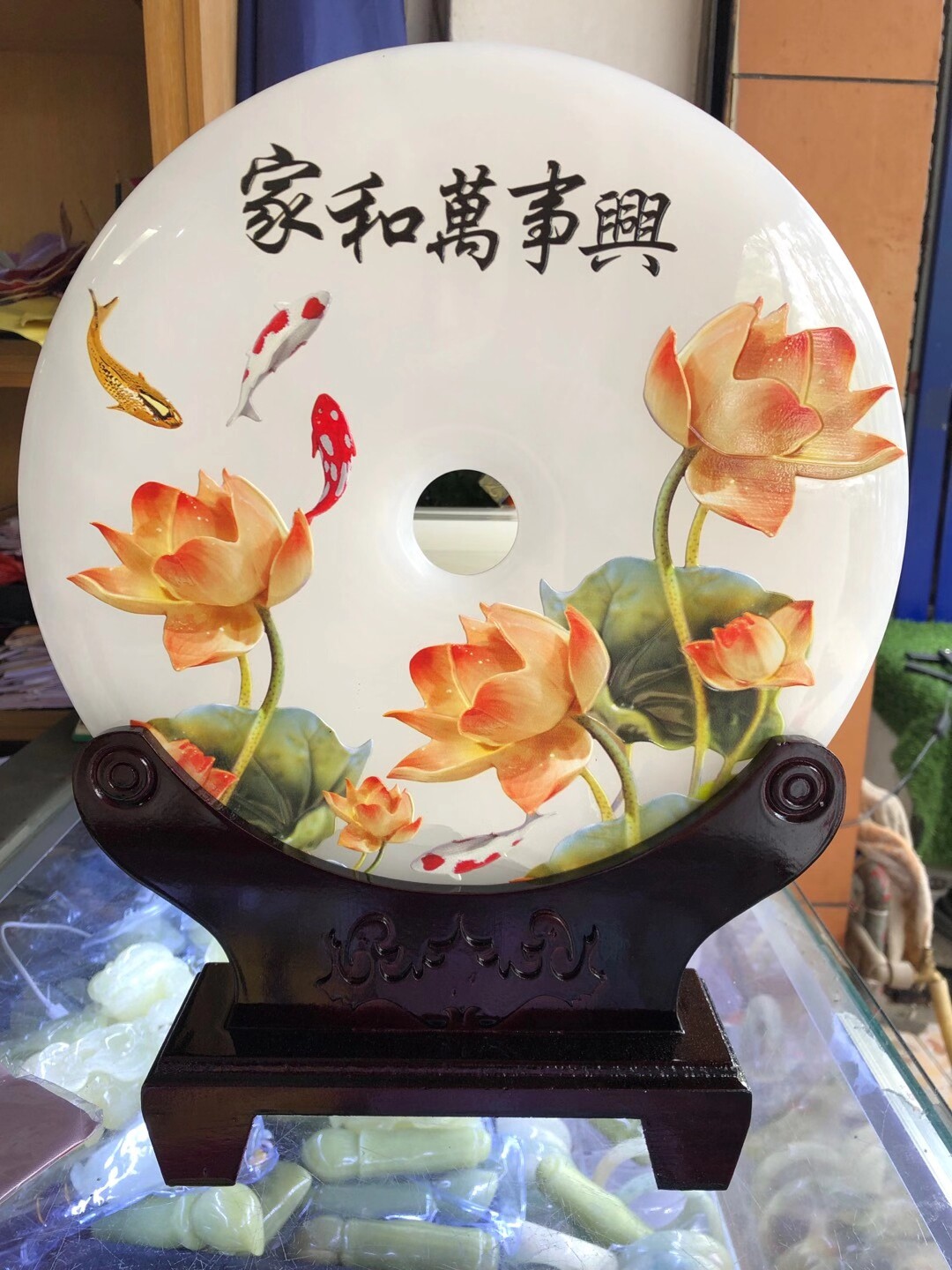 Afghan natural jade safe buckle ornaments home and all things xing entrance living room entrance wine cabinet decorations new home