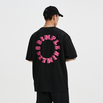 SRS stereo circle printed short sleeves male and female national tide cards loose pure cotton trends 2022 new half-sleeve couple t-shirt