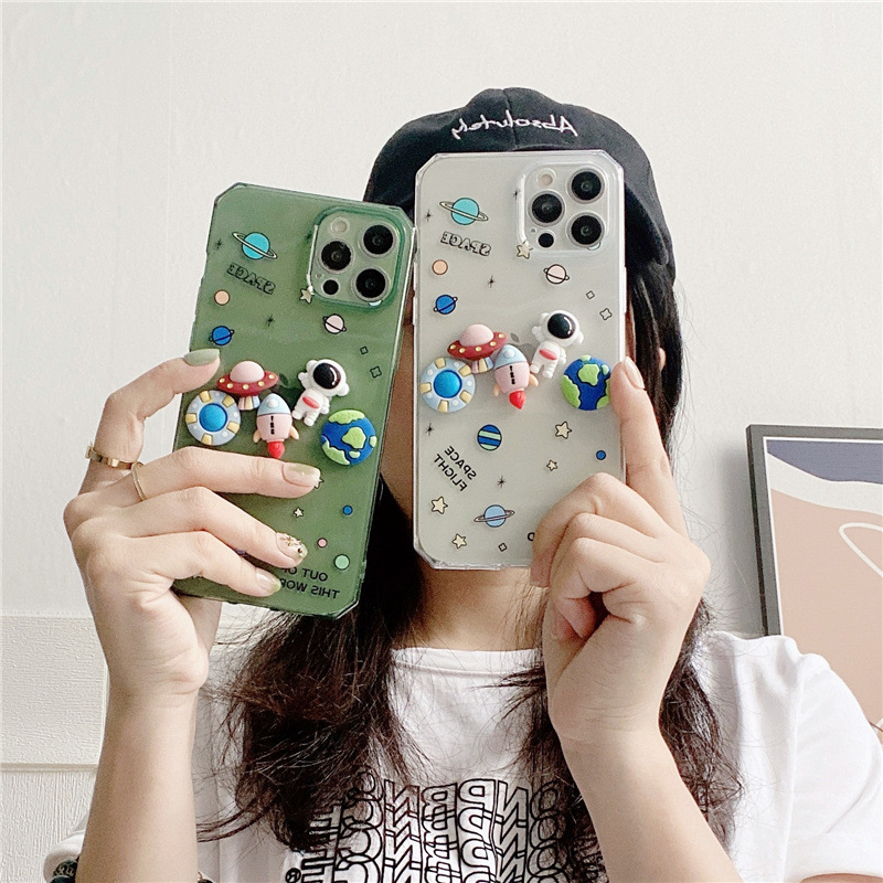 Tide brand planet astronaut suitable for iPhone11 12Promax mobile phone Apple 7 8plus all-inclusive silicone female