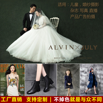 Tie-dyed background photo studio wedding photography props childrens clothing shoes retro cotton and linen solid color non-reflective