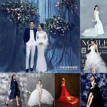 Wedding photography background clothing photo props retro studio dress shooting solid color tie-dyed background cloth non-reflective