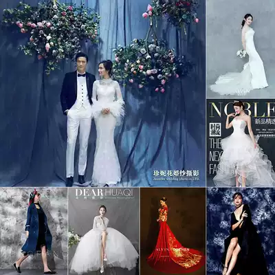 Wedding photography background clothing photo props retro photo studio dress shooting solid color tie-dye background cloth non-reflective