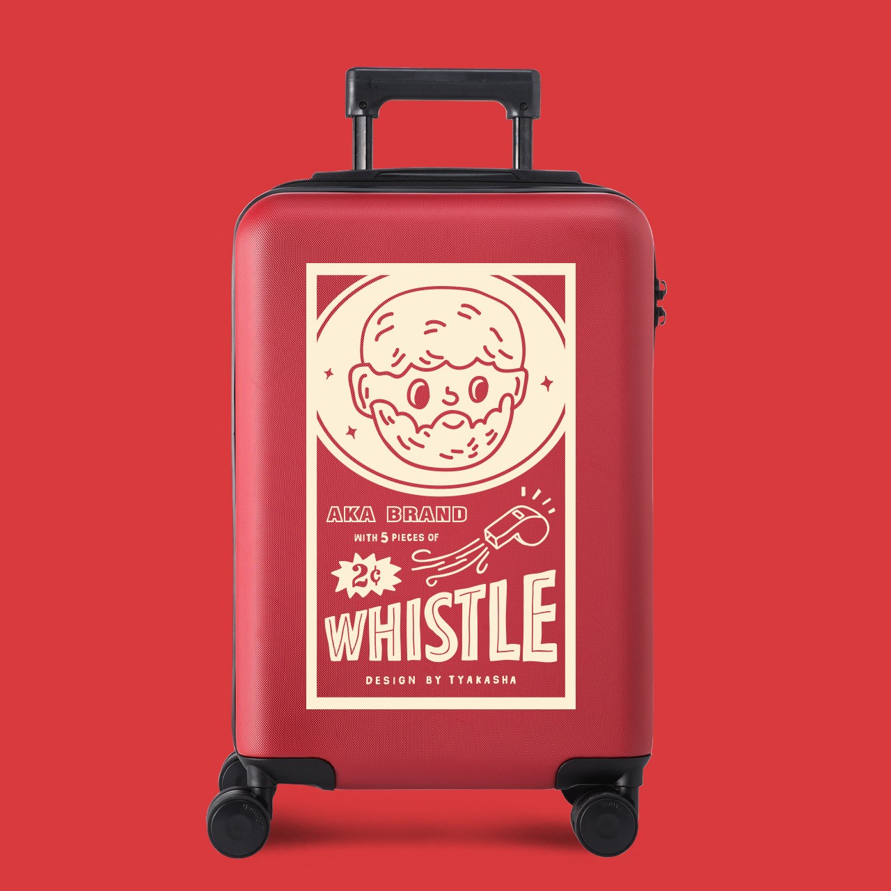 Bremen Takasha 24-inch suitcase female red lightweight 200,000-wheeled password box illustration boarding trolley case