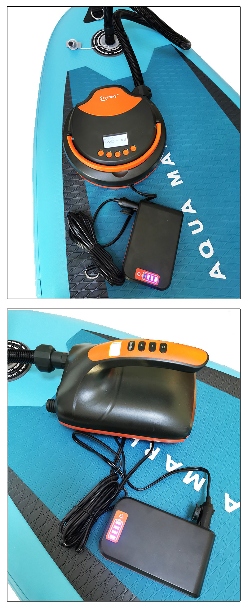 Насос 车载12v电动充气泵桨板直立板皮划艇冲锋舟橡皮艇充气船打气泵 OTHER