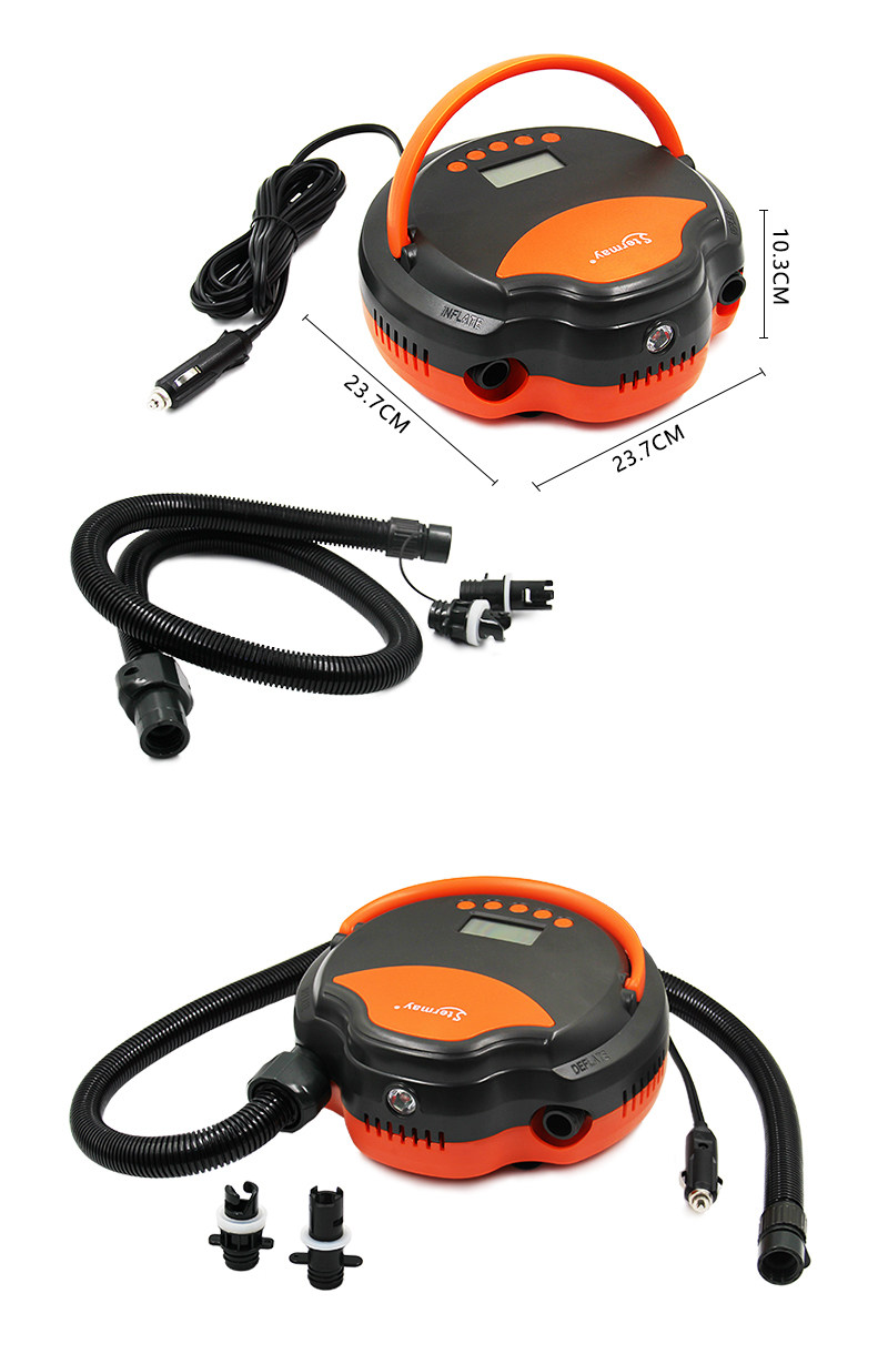 Насос 车载12v电动充气泵桨板直立板皮划艇冲锋舟橡皮艇充气船打气泵 OTHER