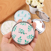 Makeup mirror portable mirror mini folding small mirror with body mirror cute double-sided small round table mirror