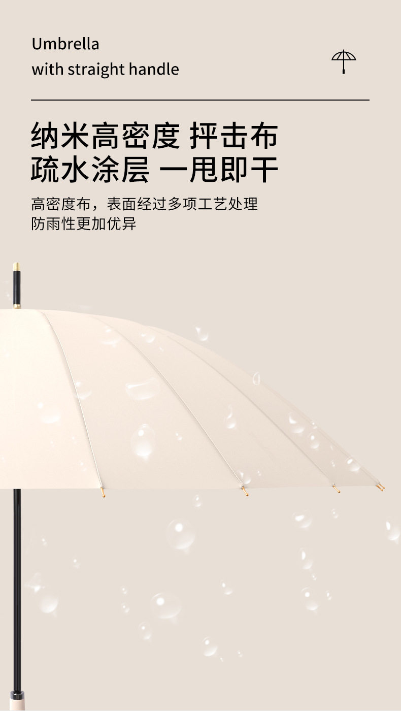 В столбце зонтик 24骨长柄直杆伞双人自动大号加大暴雨专用商务男士广告伞可印logo