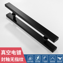 glass door handle black widening square tube stainless steel without frame door door wooden door sliding door handle to fit