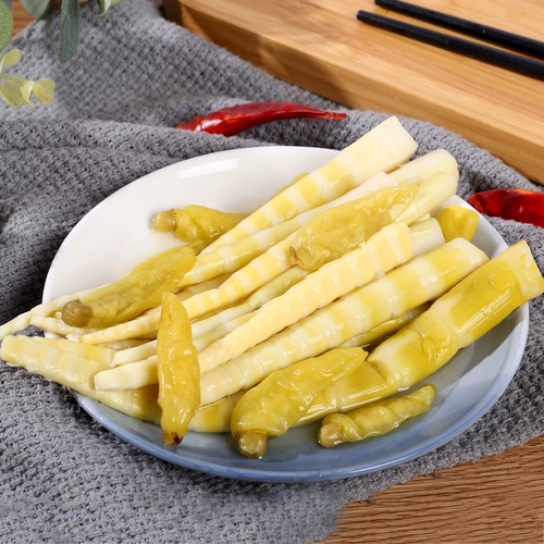 素味居 Publisa Pepper Bamboo Shoot Tip 100g*10 мешков перца бамбука Советы по съемкам вегетарианские карманы, чтобы поесть Луохан Бамбук Стреляет повседневные закуски