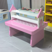 Childrens paradise handmade toy table painted beaded game table flat toy experience table parent-child simulation kitchen table