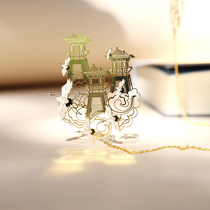 Oriental Secret Language Shaanxi History Museum Wenchuang Yuyun Palace Crane Hollow Metal Bookmark Guofeng Teachers Day
