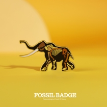 Oriental Secret Language Gansu Provincial Museum original fossil dinosaur elephant badge brooch Joker jewelry gift alloy