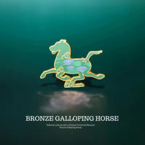 Oriental secret language x Gansu Provincial Museum original national treasure bronze horse brooch cartoon badge badge jewelry pin
