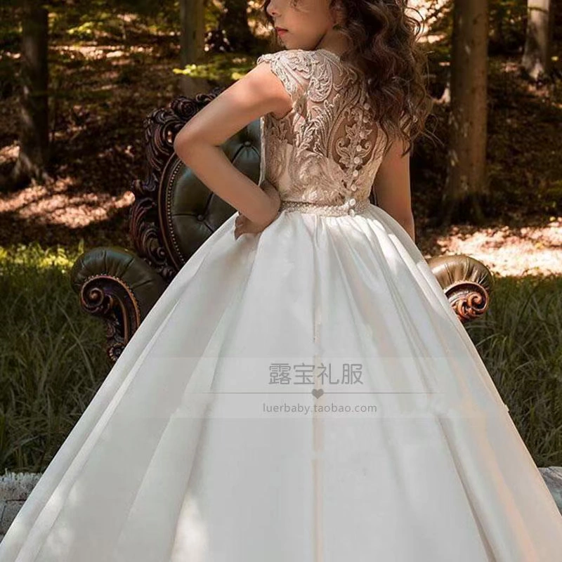 Mới cho trẻ em ăn mặc công chúa váy cô gái người mẫu catwalk chủ trang phục buổi tối cô gái váy sinh nhật pettiskirt quần áo piano váy trắng công chúa cho bé gái