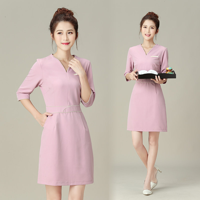 秋季養生館美容院工作服裝女新款冬時尚足療浴店按摩美容技師套裝