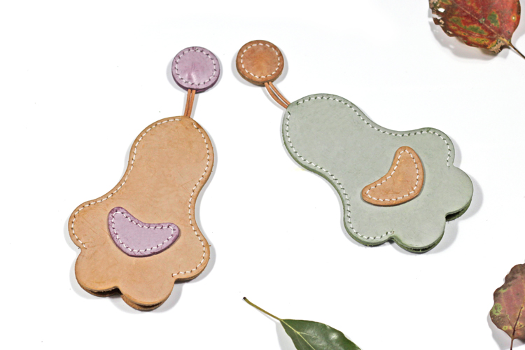 Túi chìa khóa xe da nữ phổ thông Hàn Quốc handmade kéo xe dễ thương với sáng tạo túi chìa khóa xe nhỏ gọn - Trường hợp chính ví nữ da thật