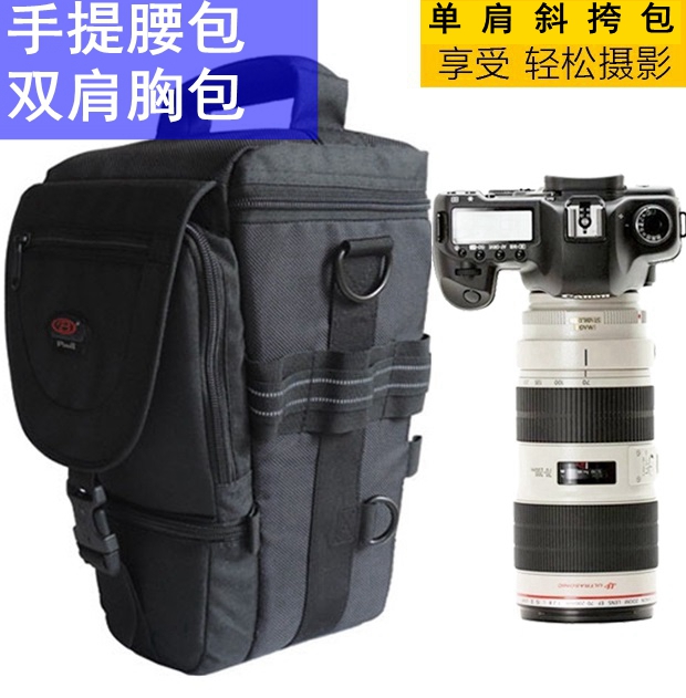 70-200 long charred lens 6D2 photographic bag with handle 5D4 single shoulder inclined satchel eye camera bag triangular scapegoat