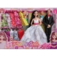 Shanmei Barbie Family Set Nam và Nữ Cặp đôi Bạn bè Công chúa Búp bê Trang trí đám cưới Đồ chơi cô gái - Búp bê / Phụ kiện