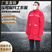 Top Mark Soldier 1806 Working to serve live surface Working Thickened Cotton Padded Jacket abrasion-proof windproof medium long anti-chill