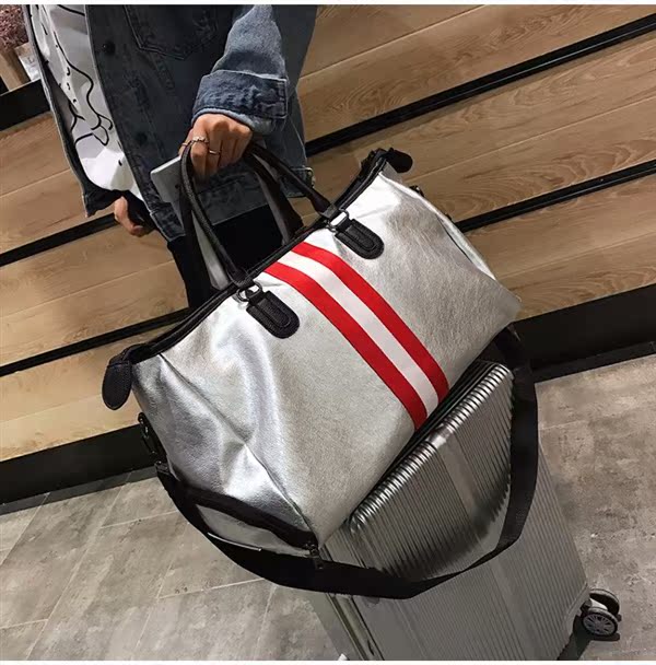 Túi du lịch Ribbon mới Túi thể dục công suất lớn Túi du lịch khoảng cách ngắn Túi du lịch Unisex - Túi du lịch túi mcm