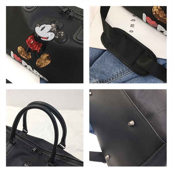 2019 thời trang mới túi du lịch phong cách châu Âu và Mỹ sequin không thấm nước Mickey Mouse Fitness túi - Túi du lịch túi đeo chéo nam