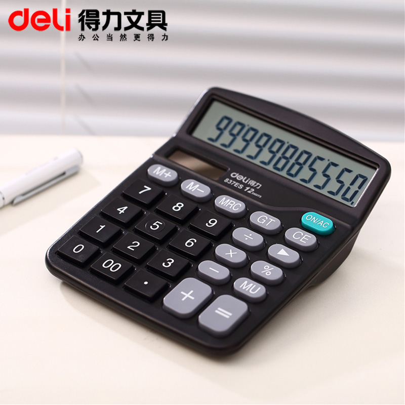 Right-hand Calculator 837ES Student Financial Accounting Private Large-screen Solar Dual Power Computer