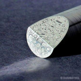Knife steel bar flame pattern diameter 20mm cm price Swedish powder Damascus steel