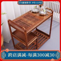 Mahogany tea car rosewood tea tray set kettle integrated home simple whole set of kung fu tea set solid wood Mobile