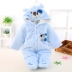 Cộng với nhung dày lông cừu san hô mùa đông nam và nữ quần áo bé dính liền quần áo bé romper quần áo flannel ra quần áo cotton áo liền quần hình thú trẻ em Áo liền quần