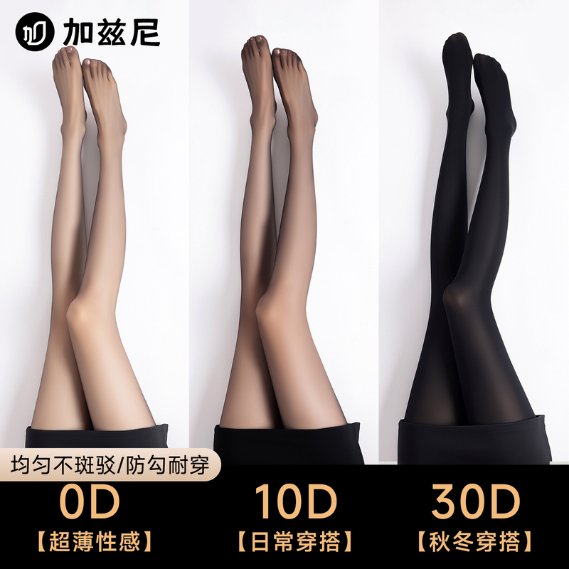Black Ultra-Thin Pantyhose for Women, 0D Snag-Resistant, High-Transparency, Sexy Black Silk Stockings, Leg-Enhancing, Base Layer Tights for Women