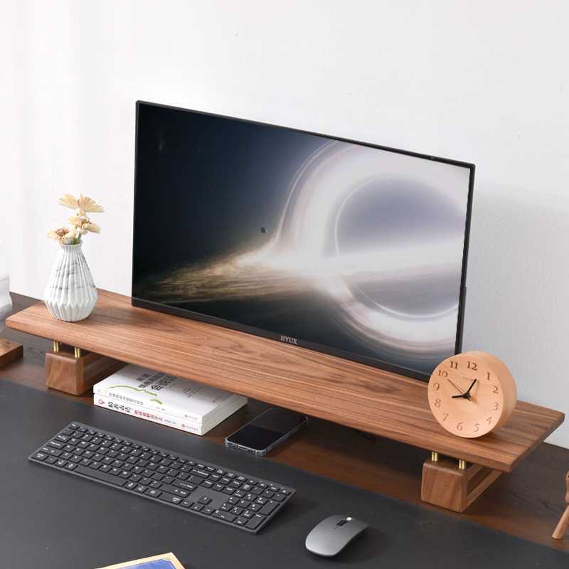 Blackhu Peach Wood Display Heightening Shelf Holder contained solid wood table Lapped Computer Bottom Tabletop Lengthened Mat High-Taobao