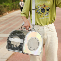 Light annual cat bag transparent out carrying case cat pet take-out breathable space capsule cross-body shoulder backpack