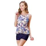 Огромная волна горячая волна купальники Женщины Большой размер консервативный плоский плоский, покрытие живота и истончения, собранный купальный купальник самка 82514