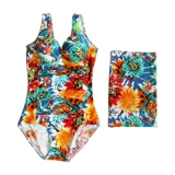 heatwave热浪泳装保守遮肚显瘦小胸聚拢性感连体运动泳衣女82402