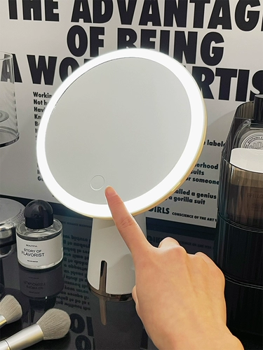 Настольное светодиодное зеркало с подсветкой, портативный туалетный столик, умный заполняющий свет, изысканный стиль