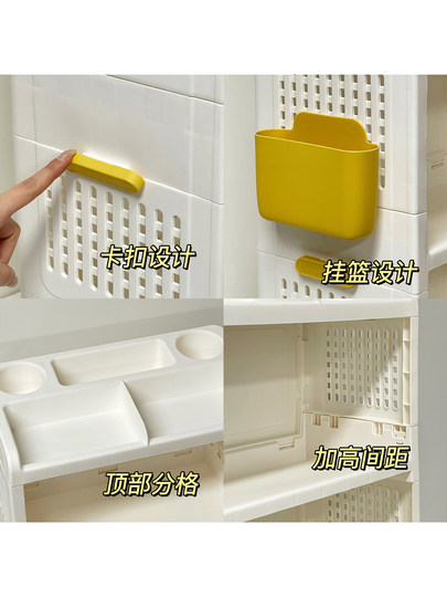 书本置物架带轮宿舍移动书架办公室桌下文具简易落地收纳架小推车